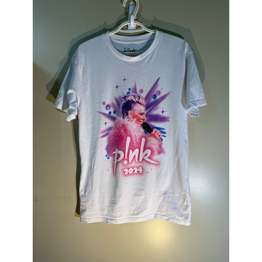 P!nk 2024‎ Trustfall Tour Concert T-Shirt White North American Cottagecore